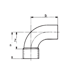Conex Bänninger Łuk 90° jednokielichowy miedziany 28mm do lutowania Cu 5001A028000000